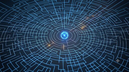 項目を細かく分けすぎて分類に時間がかかり、家計簿の記録で手が止まる様子を表した見出しイラスト