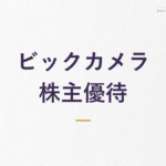 ビックカメラ 株主優待