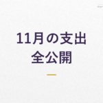 【実録家計簿7】30代一人暮らしの支出を公開｜2025年11月