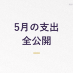 【実録家計簿13】30代一人暮らしの支出を公開｜2026年5月