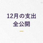 【実録家計簿8】30代一人暮らしの支出を公開｜2025年12月