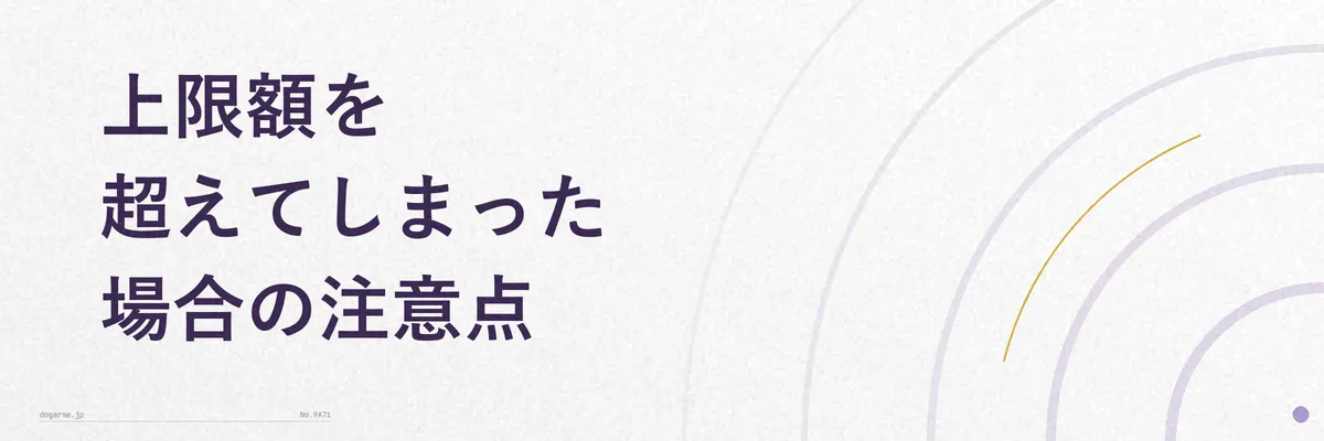 上限額を超えた寄付で自己負担が増えることを示す注意喚起のイメージ