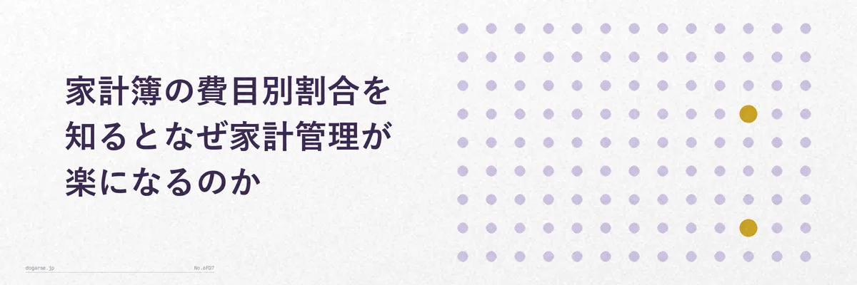 家計簿の費目別割合の考え方を示すイメージ図解