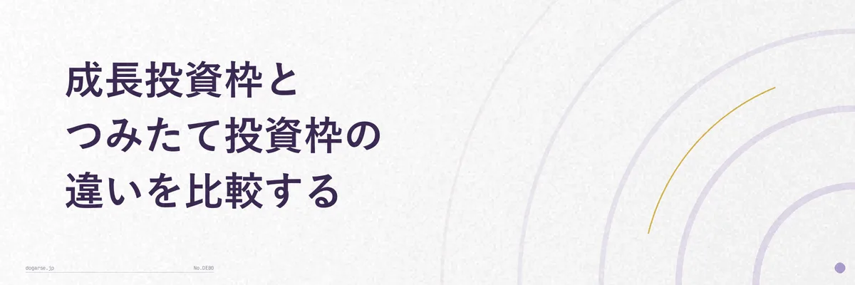 成長投資枠とつみたて投資枠の違いを示す比較表のイメージ画像